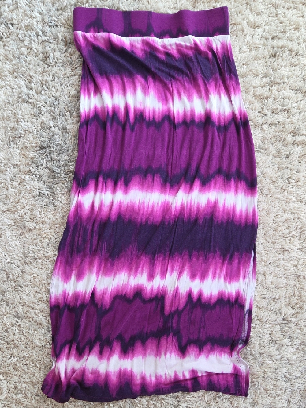 a.n.a Pink and White Tie-Dye Tube Skirt